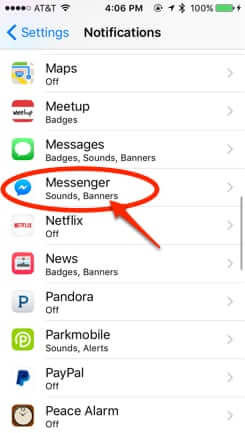 messenger settings on facebook