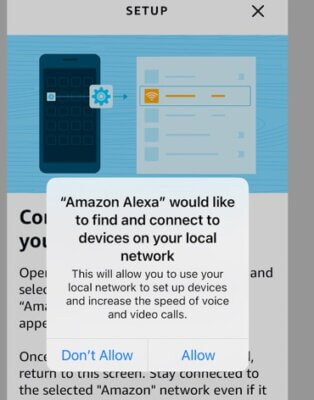 amazon alexa would like to find and connect to devices on your local network first generation 1st-gen echo dot