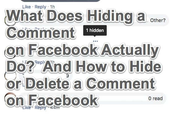 white vs delete comment on facebook