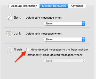 move deleted messages to trash mailbox